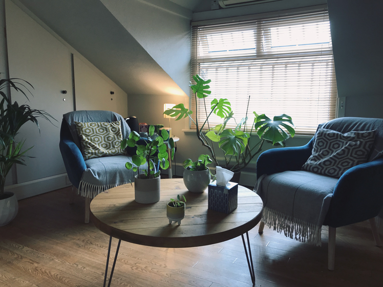 interior of therapy room at The Wellbeing Place